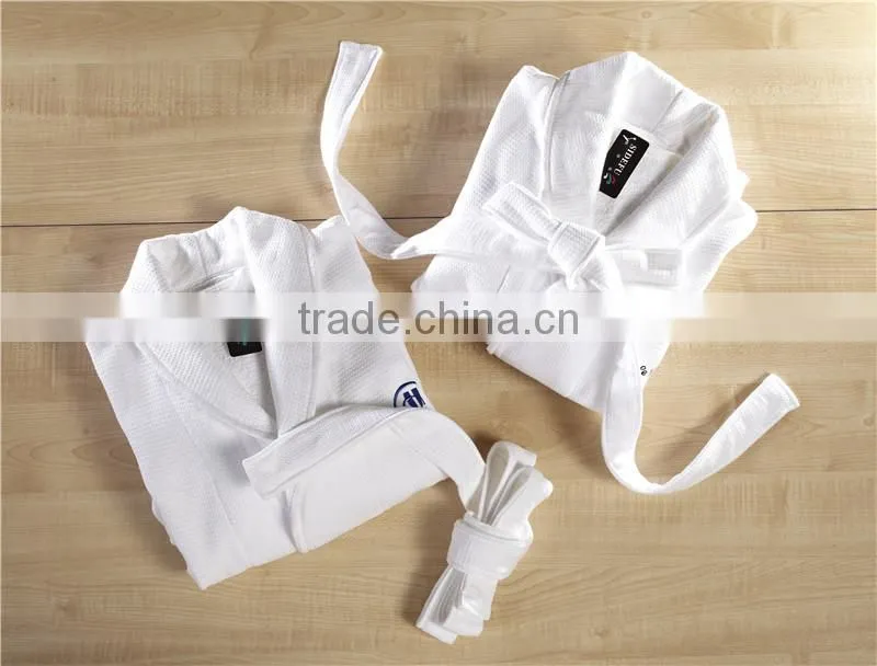 High Quality 100% Cotton Luxury Hotel Waffle Bathrobe