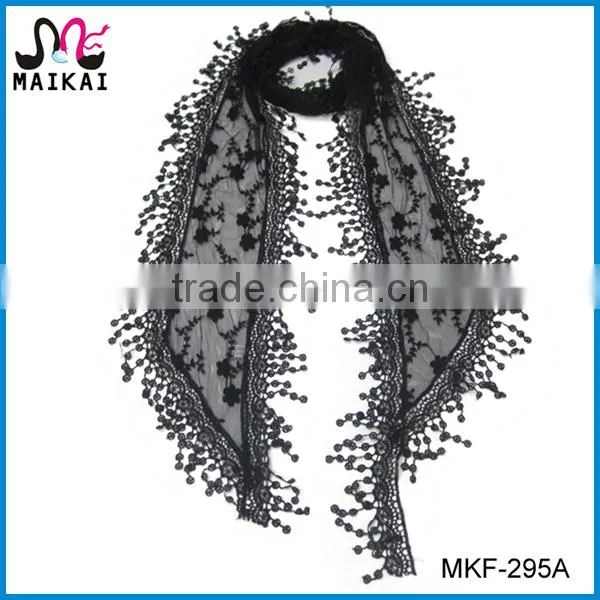 Elegant women's high fashion beautiful lace yiwu scarf