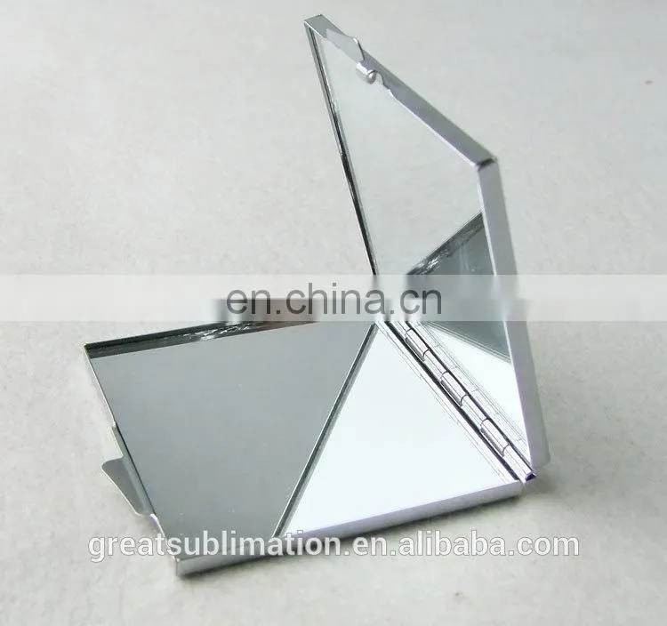 sublimation compact mirror with metal double side