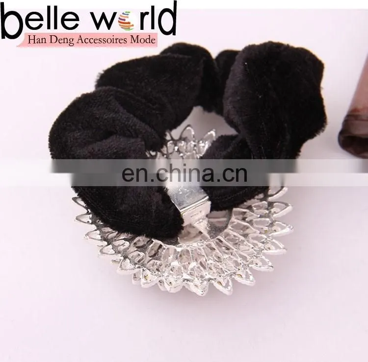 Grace Ladies Flower Crystal Rhinestone Ponytail Holder