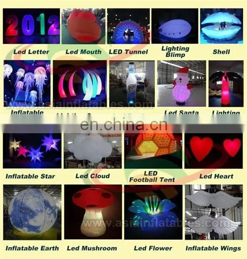 Hanging Lighting Inflatable Flower Star For Christmas Decoration