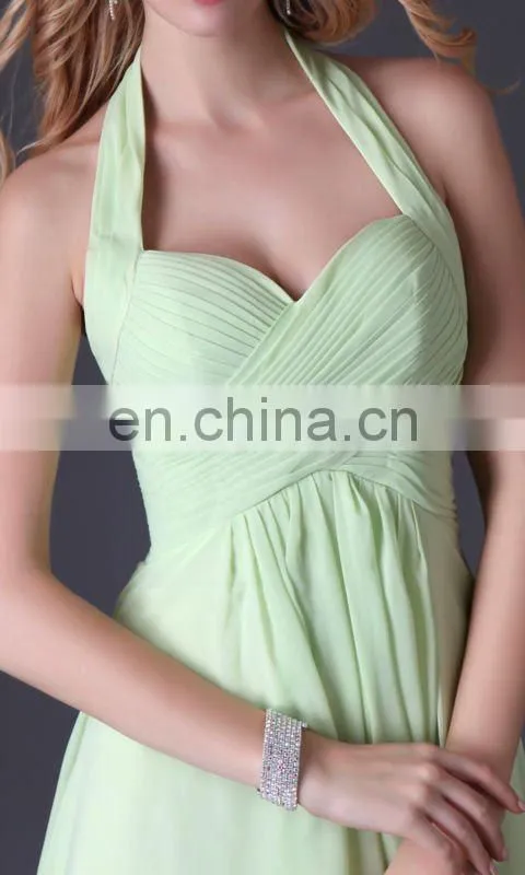 Grace Karin Chiffon Fashion Halter Long Bridesmaid Dress CL3461