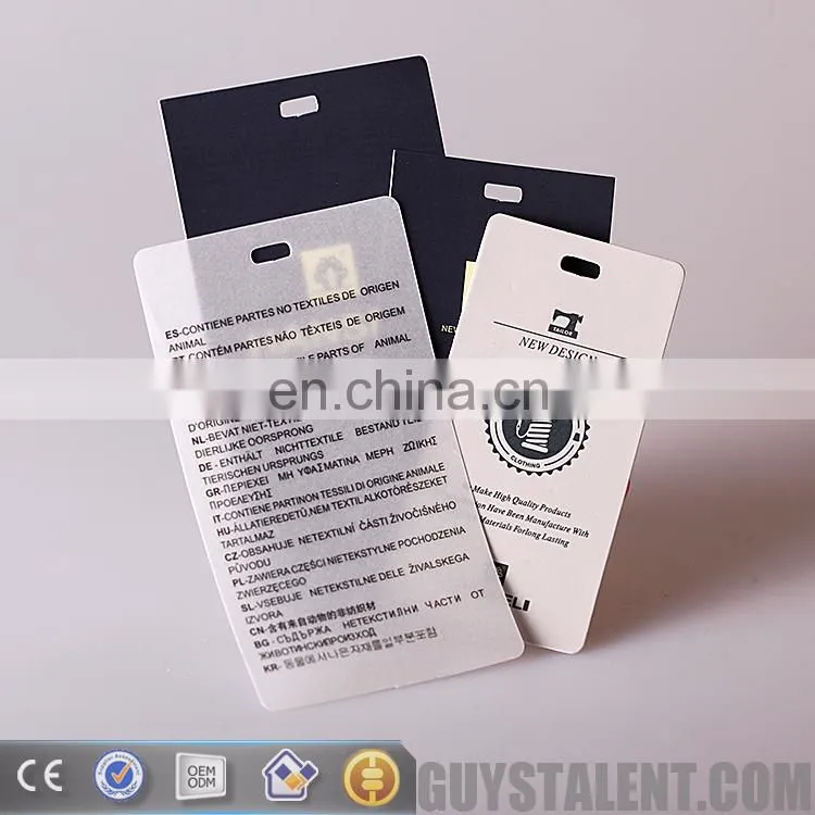 Custom printing label tags for clothing