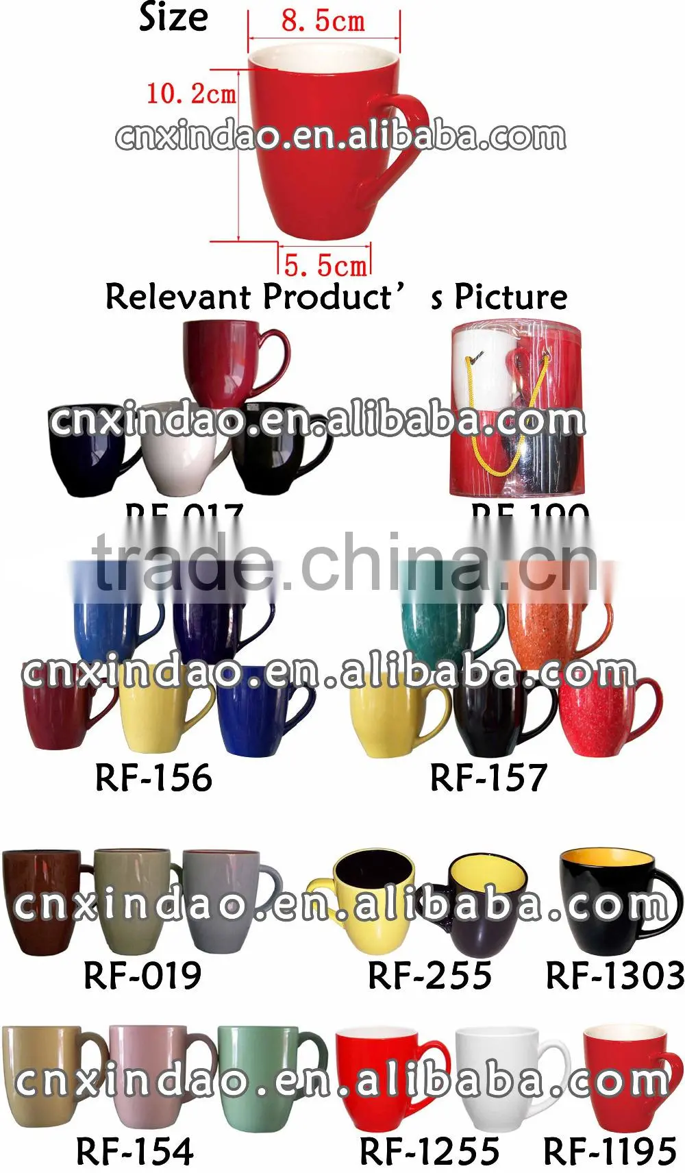 Beautiful Colored Promotional Ceramic Fishing Water Travel Cup with Belly Shape for Gift