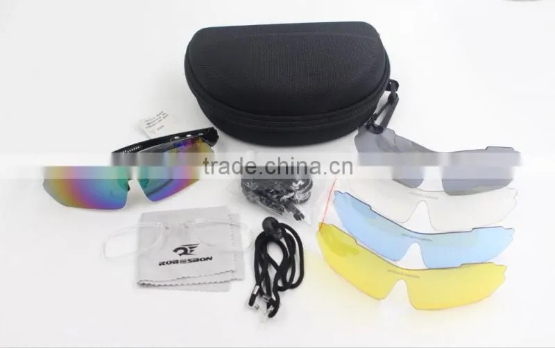 2016 factory direct sale dropshipping no minimum order outdoor sport bicycle riding cycling glasses 5 lens