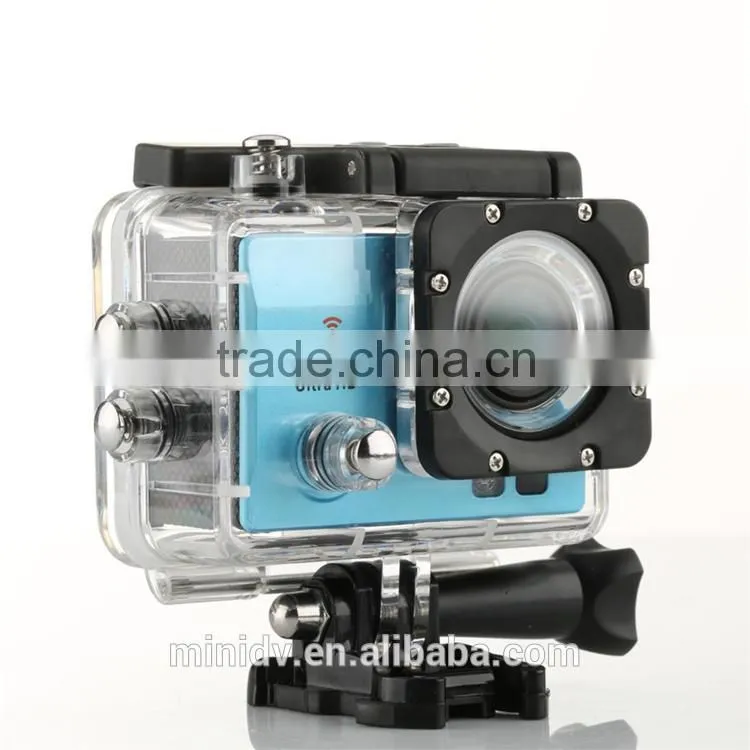 2.0inch lcd 30 meters waterproof wifi sport camera 4k ultra hd 15fps with 170 degree wide shoot angle, 2.7k@30fps & 1080p@60fps