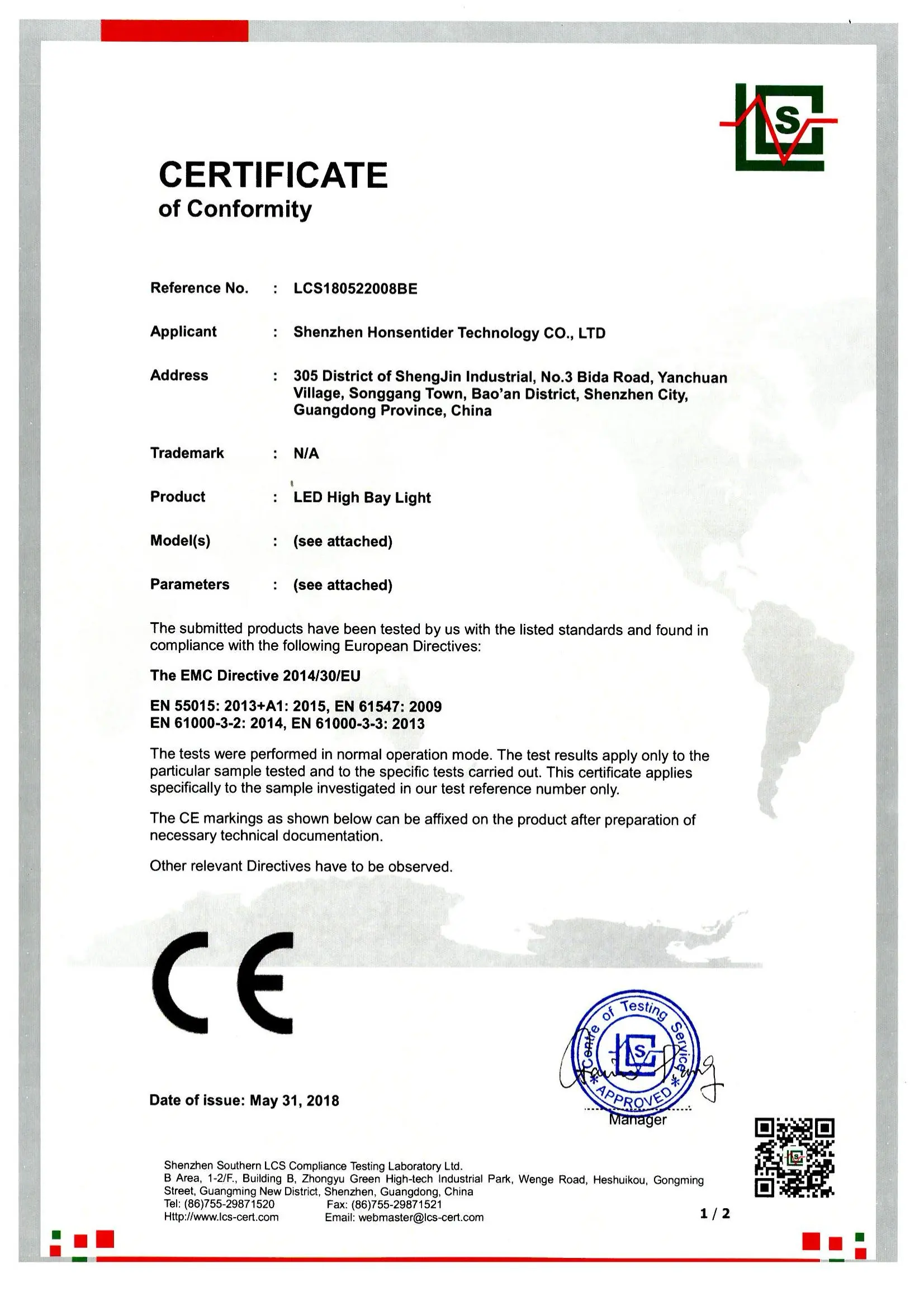 Highbay CE-EMC
