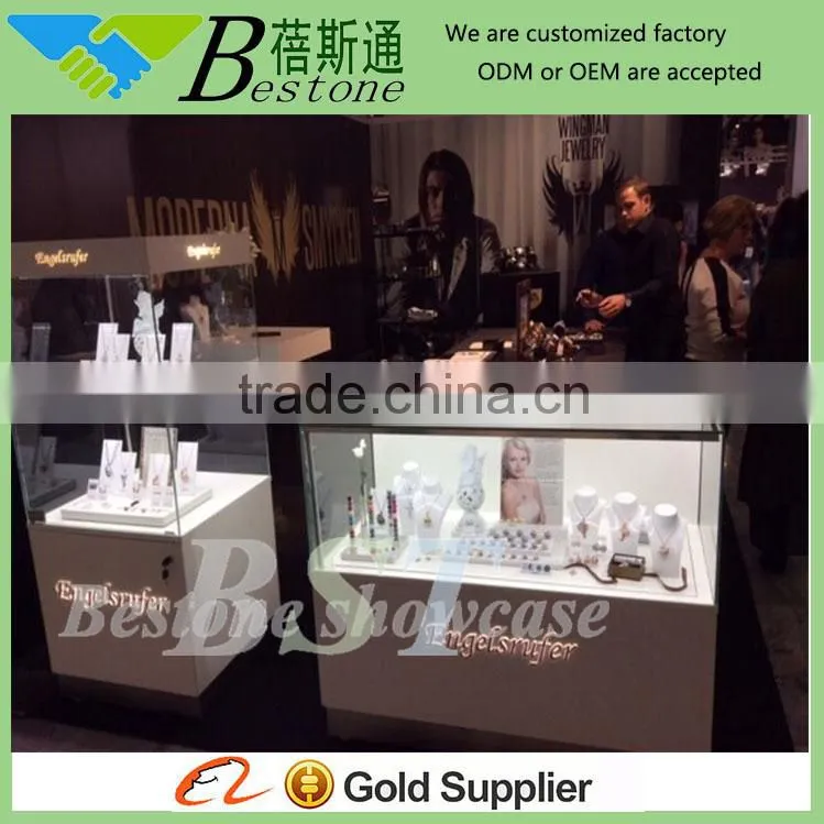Beauty top glass display cabinet for bi joux