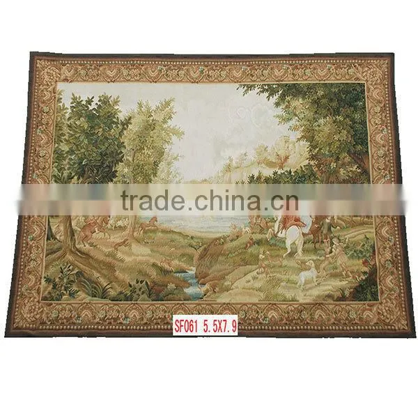 100% New zealand carpets hand knotted aubusson