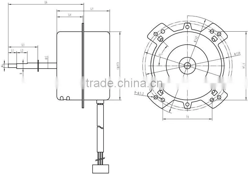 Single phase electrical portable air conditioner parts