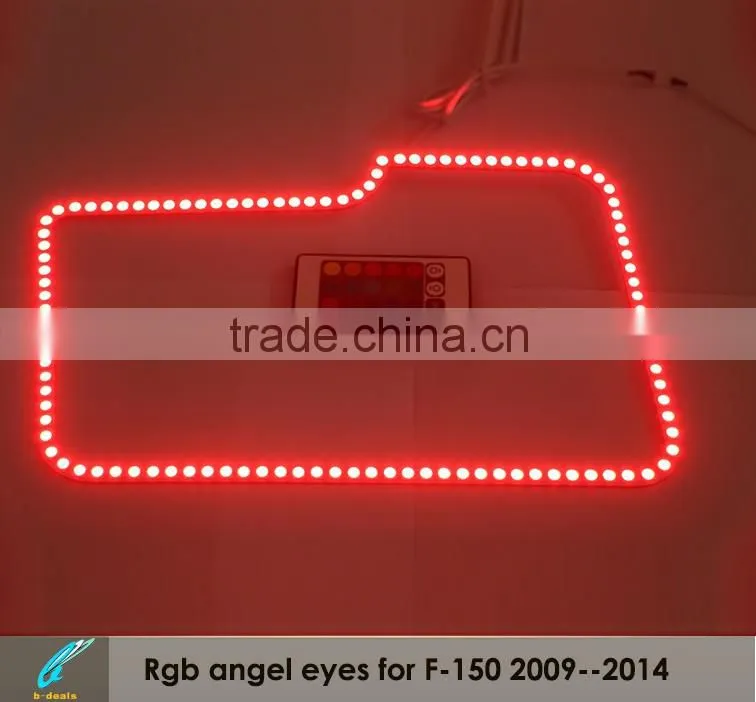 B-deals 5050 Square Multi-Color RGB LED Angel Eye Halo Ring Kit for Ford F150 pickup trucks