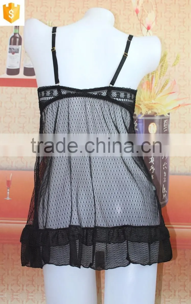 Sexy Transparent Womens Lingerie , Ladies Sleepwear hot Nightwear