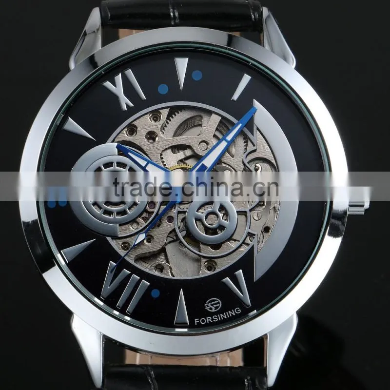 2016 Mens Luxury Men Skeleton Mechanical Hand Watch Brand Watches ZB004