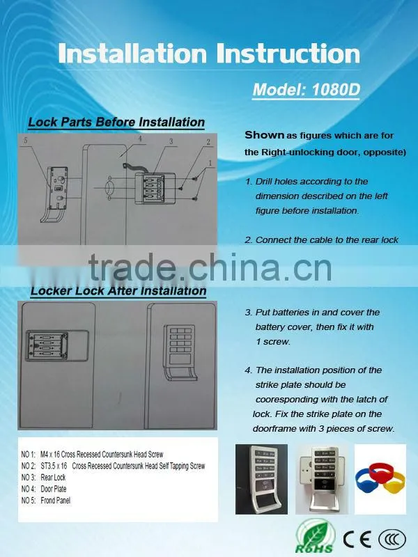 Top quality smart design electronic digital locks for lockers