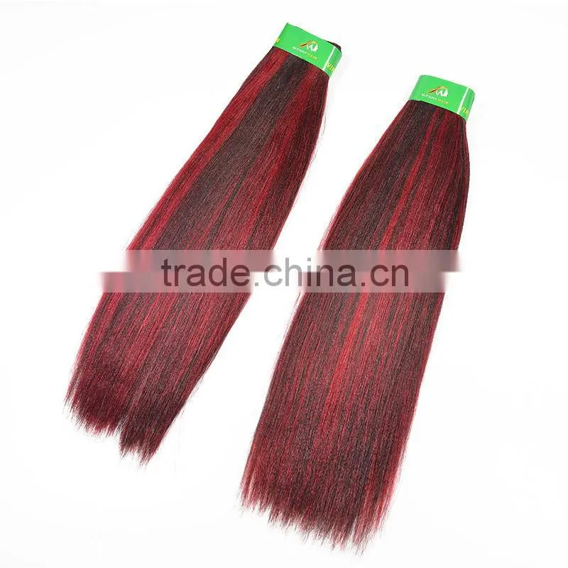 Top Quality 100% Human Hair Silky Yaki Perm Weave