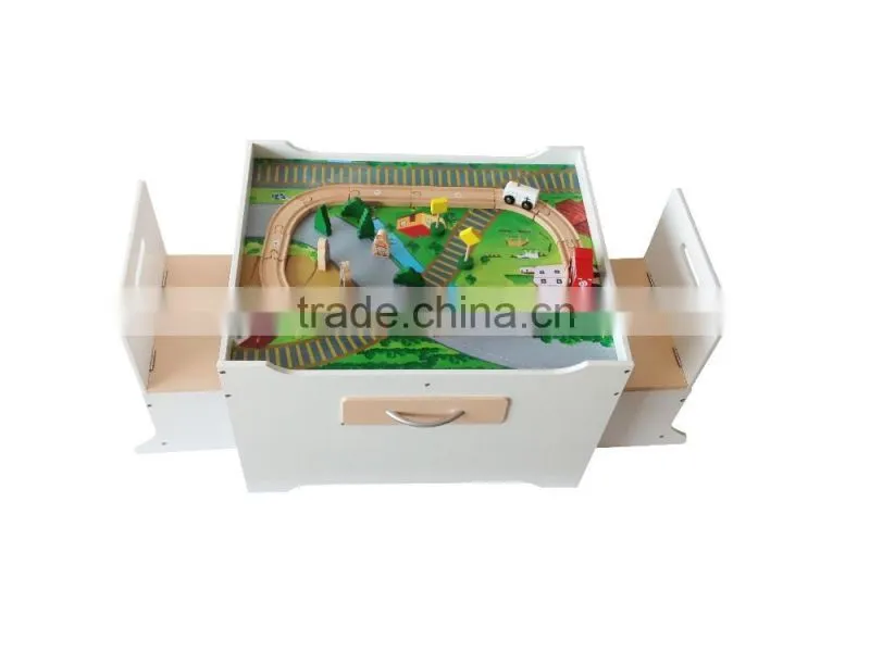 wooden kids play table and chair set