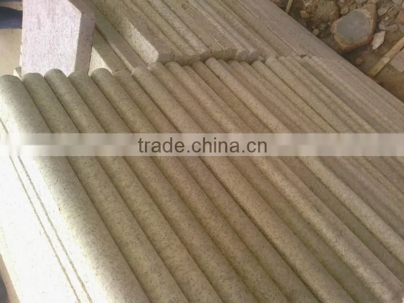 High quality yellow granite split curbstone on sale