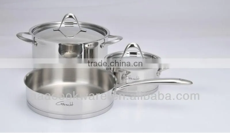 New Stainless Steel Cookware set with Induction Bottom