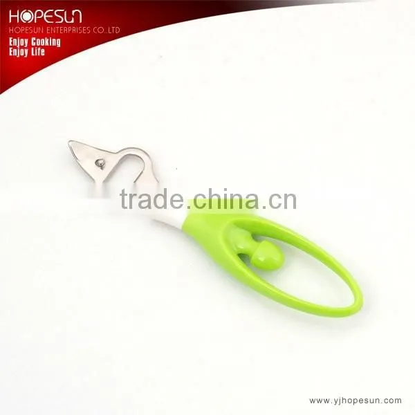 New design colorful handle stainless steel hand held flat bottle opener