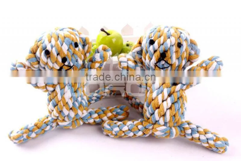 monkey animal shape cotton rope wonder pet toys