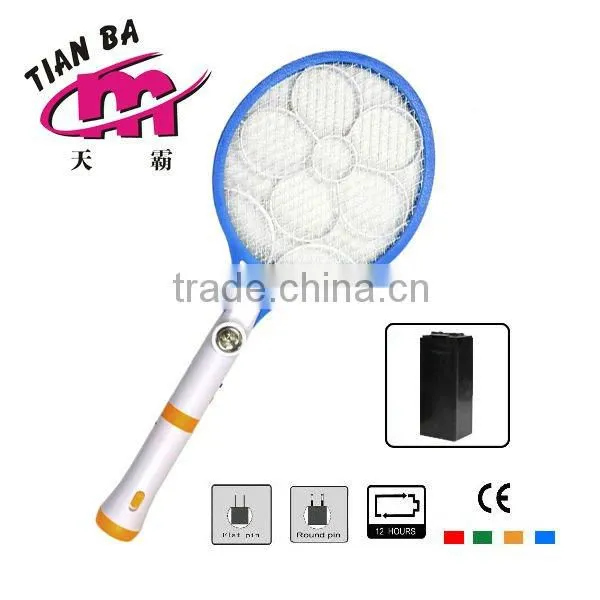 HXP rechargeable mosquito racket with toch/pest repeller