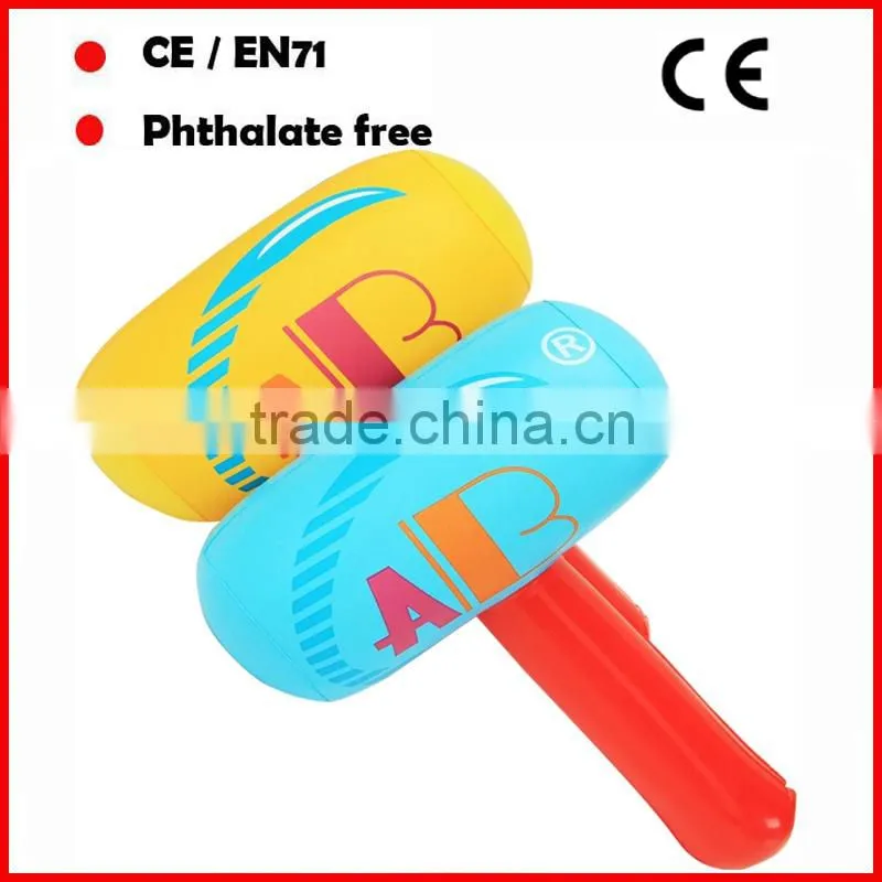 Phthalate free PVC inflatable red hammers with logo for promotion