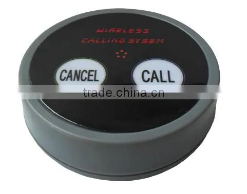 wireless service call button pager for waiter service client with factory price and popular in restaurant