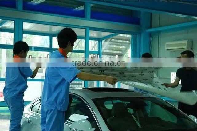 High glossy black car sunroof film , car wrapping film