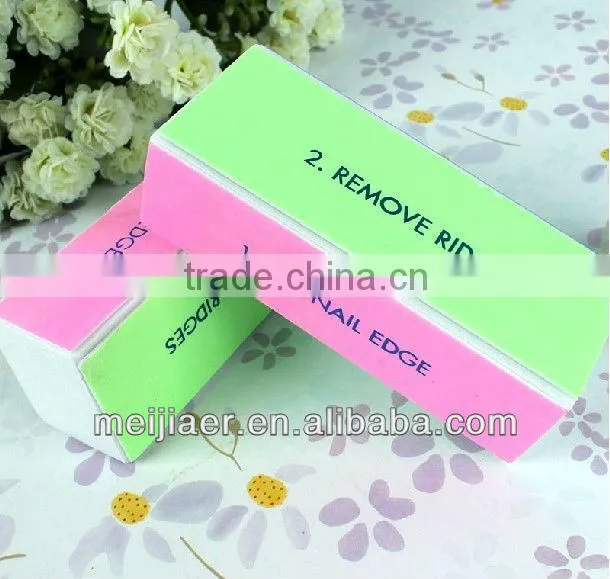 2013 Hot sale fluorescence color 4-way block nail file