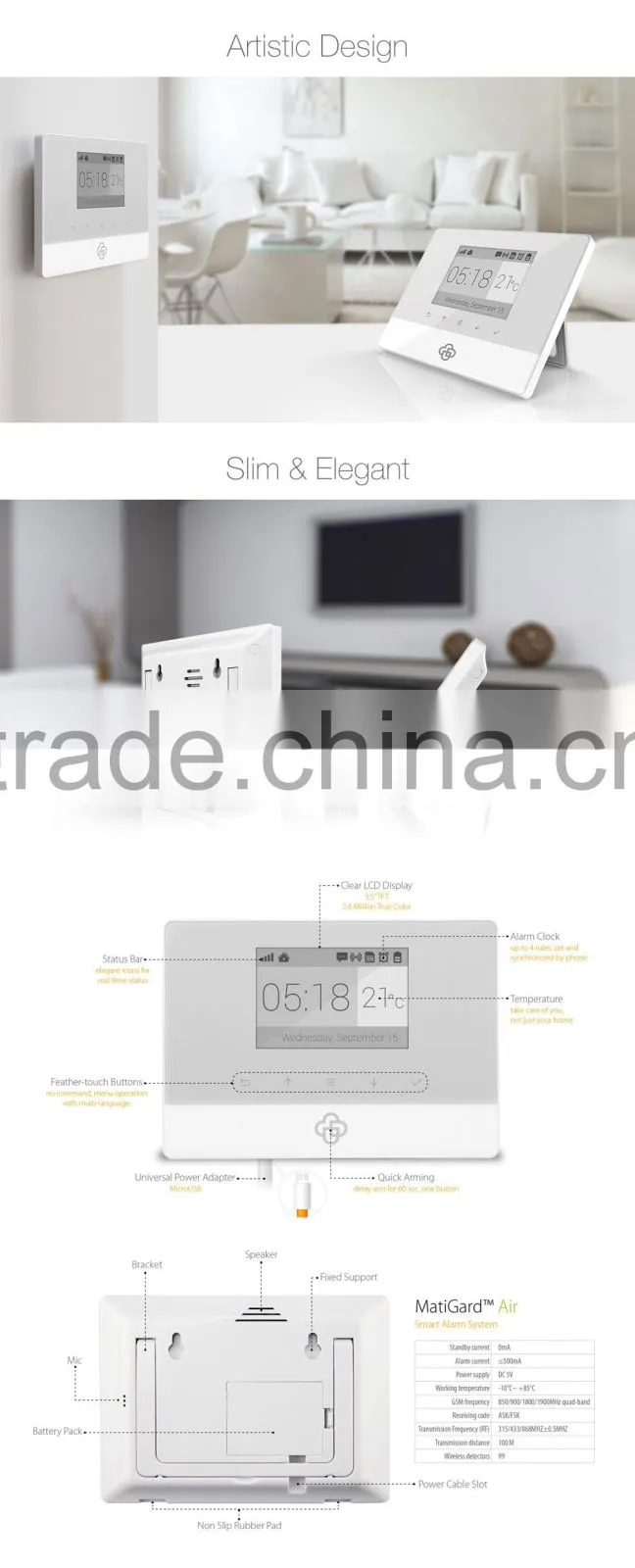 GSM Wireless Home Burglar Security Alarm System