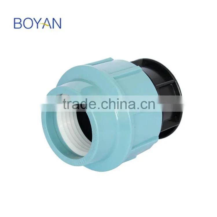 BOYAN zhejiang taizhou plastic pipe fitting light blue pp compression plug