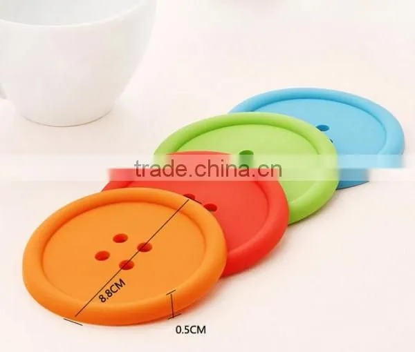 Silicone cup mat in dia 9cm cheap cup mat for promotion