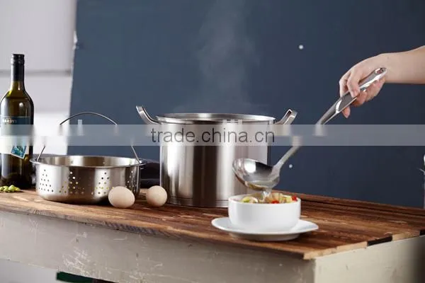 capsuled bottom stainless steel kitchenware for cooking pasta