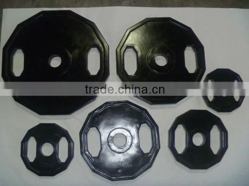 black rubber coated plates with handle cuts alex weight plate