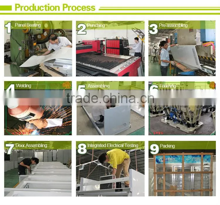 stainless steel kitchen upright refrigerator/kitchen refrigeration equipment