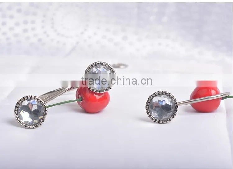 factory direct sale high quality metal shower curtain hooks / Polished Chrome Metal bathroom shower curtain hooks/curtain hooks