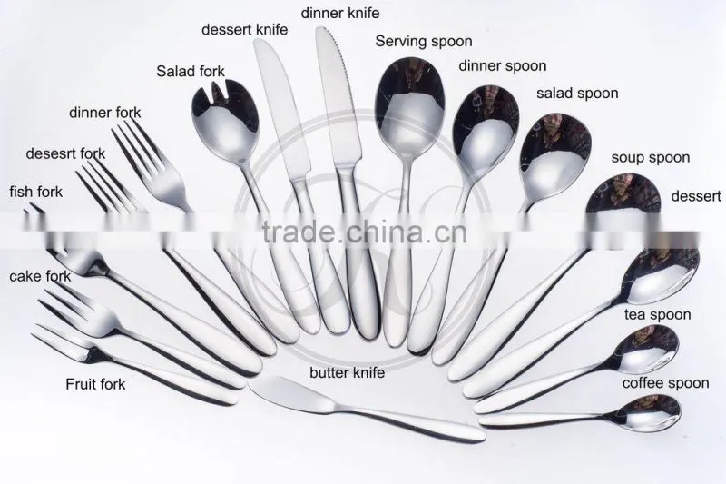 stainless flatware, used hotel cutlery, hotel cutlery set