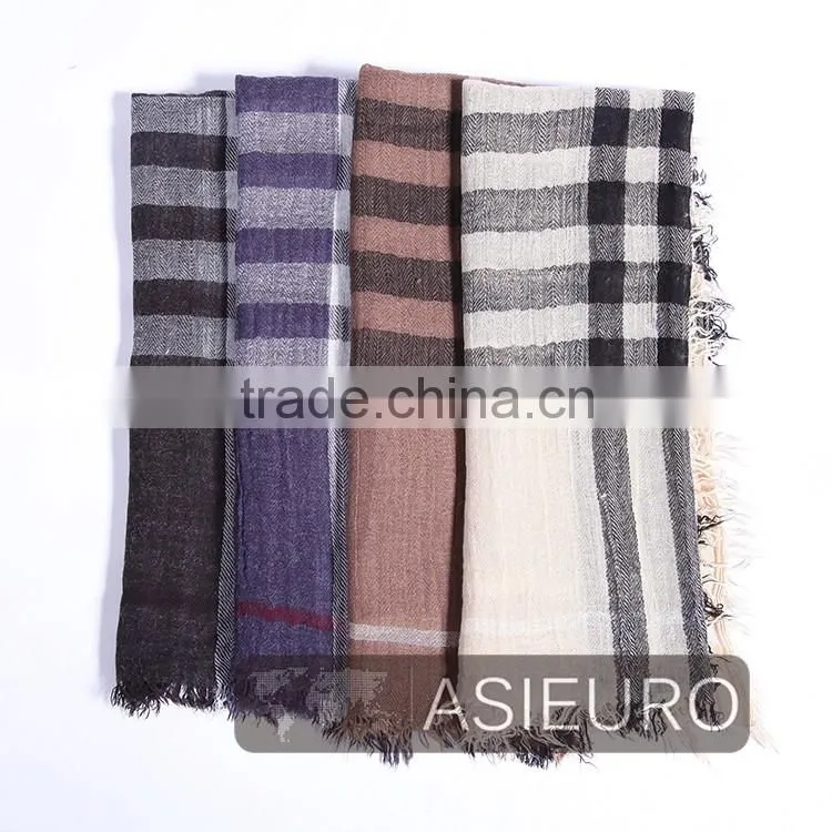 Yarn Dyed Woven Stripe Scarf For Unisex , BSCI and Sedex