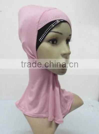 C079 new style two color ninja hats with rhinestones,neck cover hats