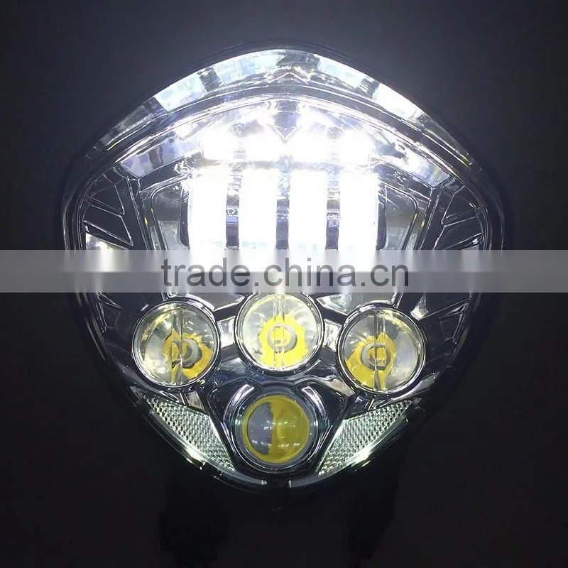 Led Headlight Kit For Victory Motorcycles Cross Country 8-Ball , Vegas, Hammer , Judge , Boardwalk Etc