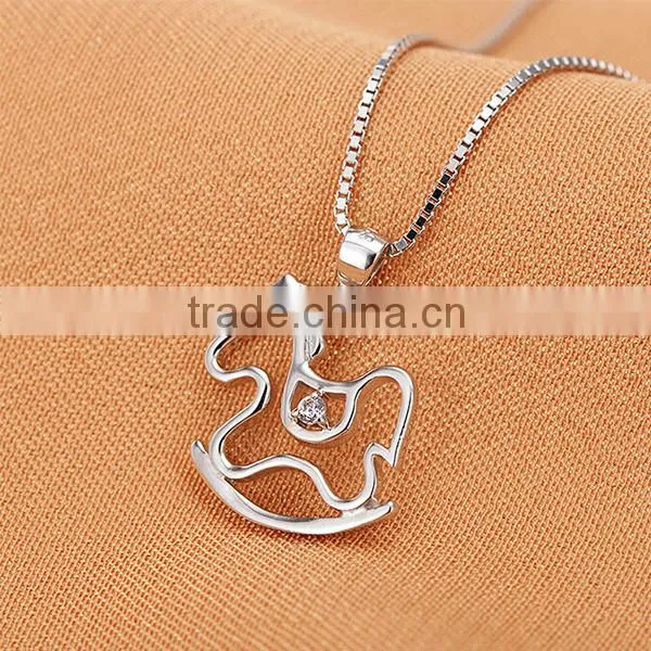 horse shape pendant,925 silver jewelry charm pendant