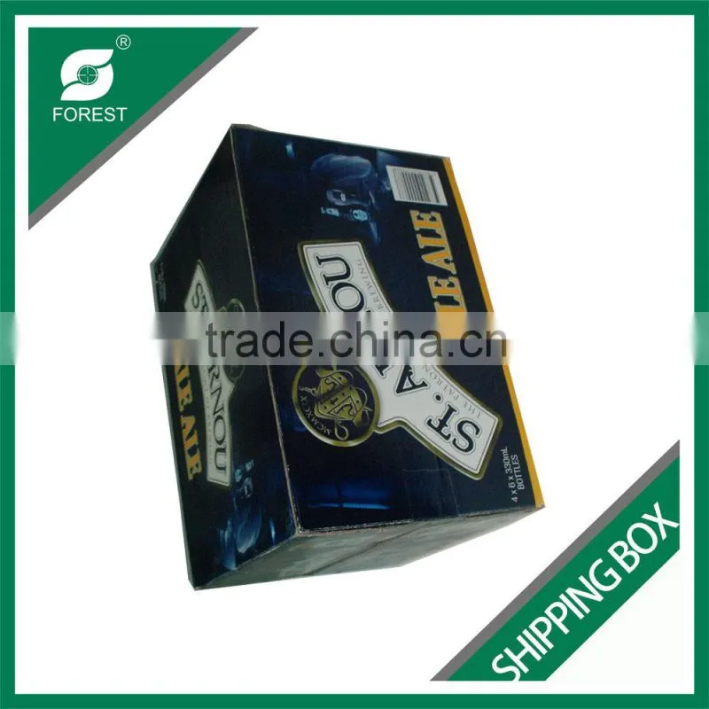 24 PACK BEER BOTTLES CORRUGATED CARTON BOX CUSTOM PRINTED 330ML WINE SHIPPING BOX