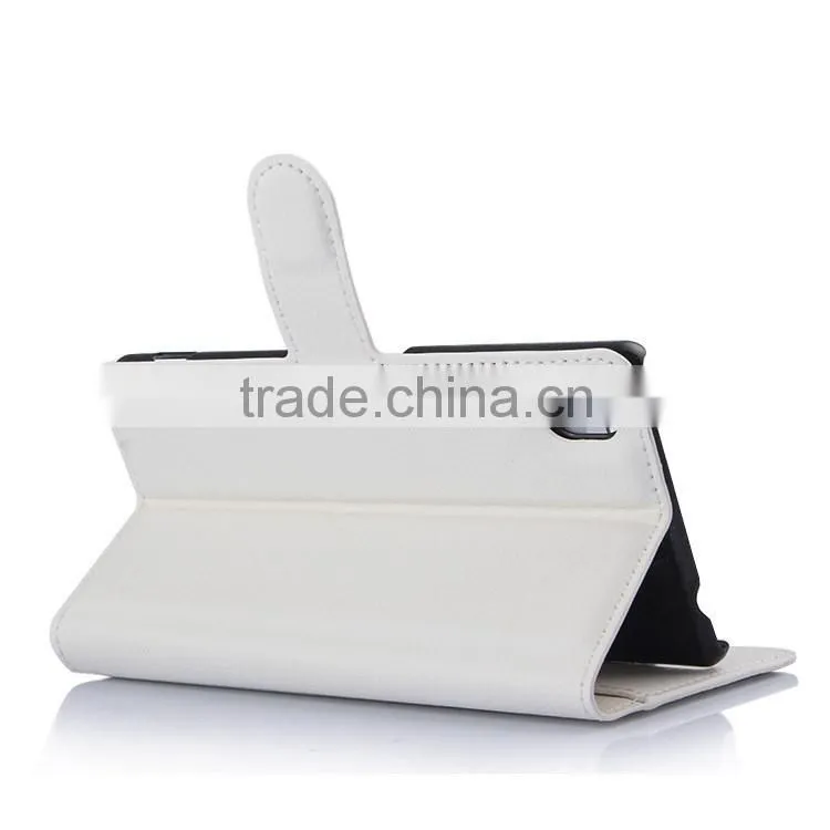 Hot Selling Two Mobile Phone Leather Flip Case For Sony M4 Leather Case