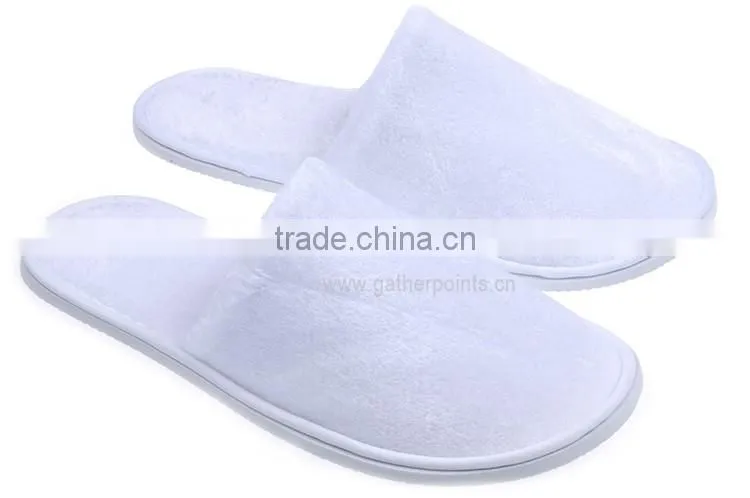EVA Sole White Velour Hotel Slipper