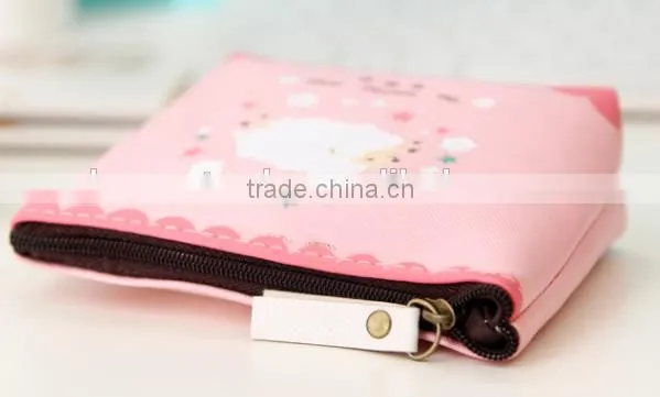 Wholesale squeeze PU leather coin purse with low price