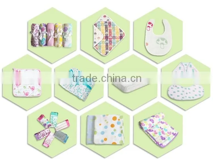 MS-24 Anti-bacterial Good Breathable Cheap Swaddle Blanket Printed Muslin Cotton Cloths Baby Towel