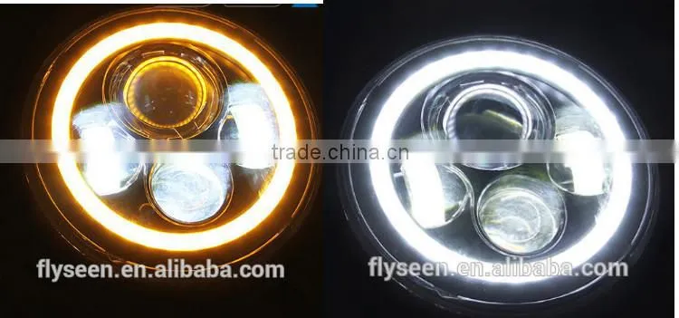 Latest design 7 inch Headlight Round 12V 24V high low beam H4 Motorcycle led headlight for Jeep Wrangler