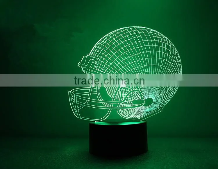 3d night light lamp decorative night lamp skull Baseball caps shape
