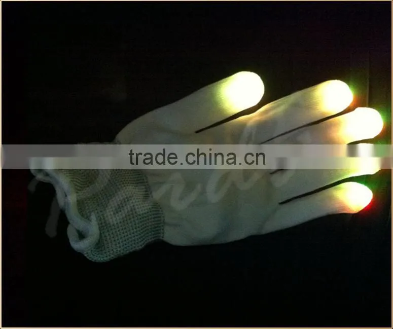 2015 morphing color changing led flashing party gloves