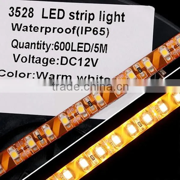 Waterproof SMD 3528 LED Strip Light 600LED 5M 12V or 24V Warm White